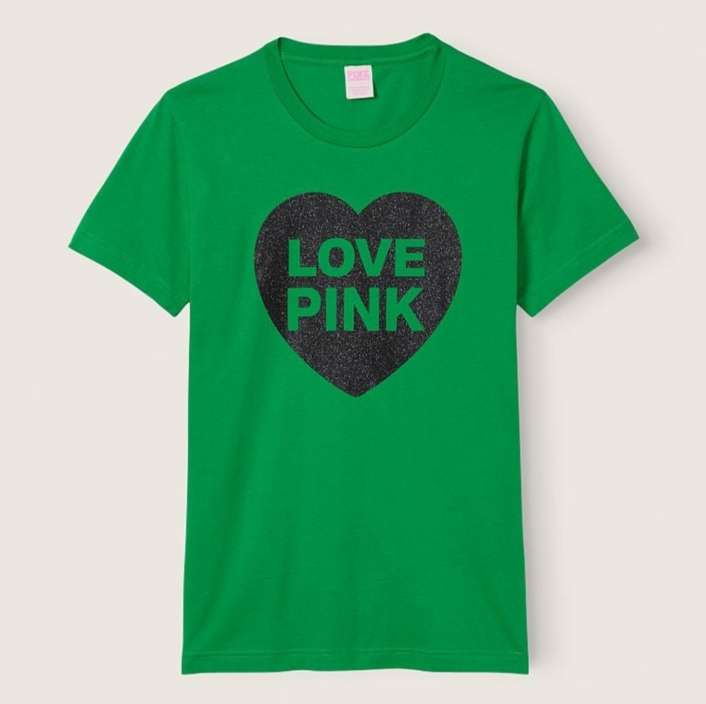 PINK Campus short sleeve Tee size Large NWT